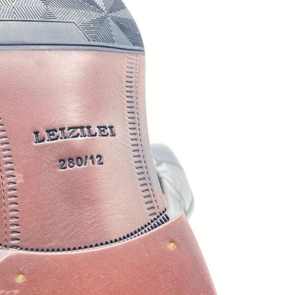 LEIZILEI  Leather Dress Shoes Formal Business Shoes for Men Black
