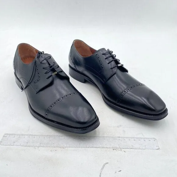 LEIZILEI  Leather Dress Shoes Formal Business Shoes for Men Black