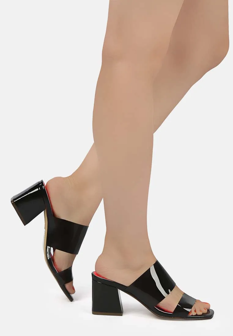 libby clear strap squared toe sandals
