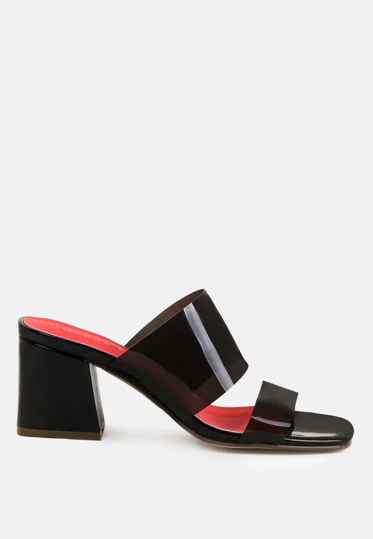 libby clear strap squared toe sandals