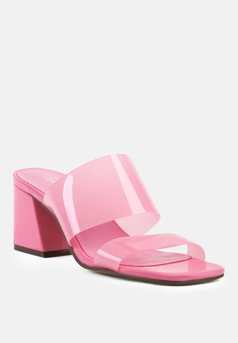 libby clear strap squared toe sandals