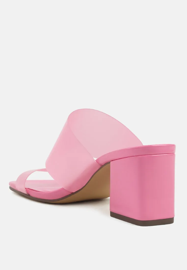 libby clear strap squared toe sandals