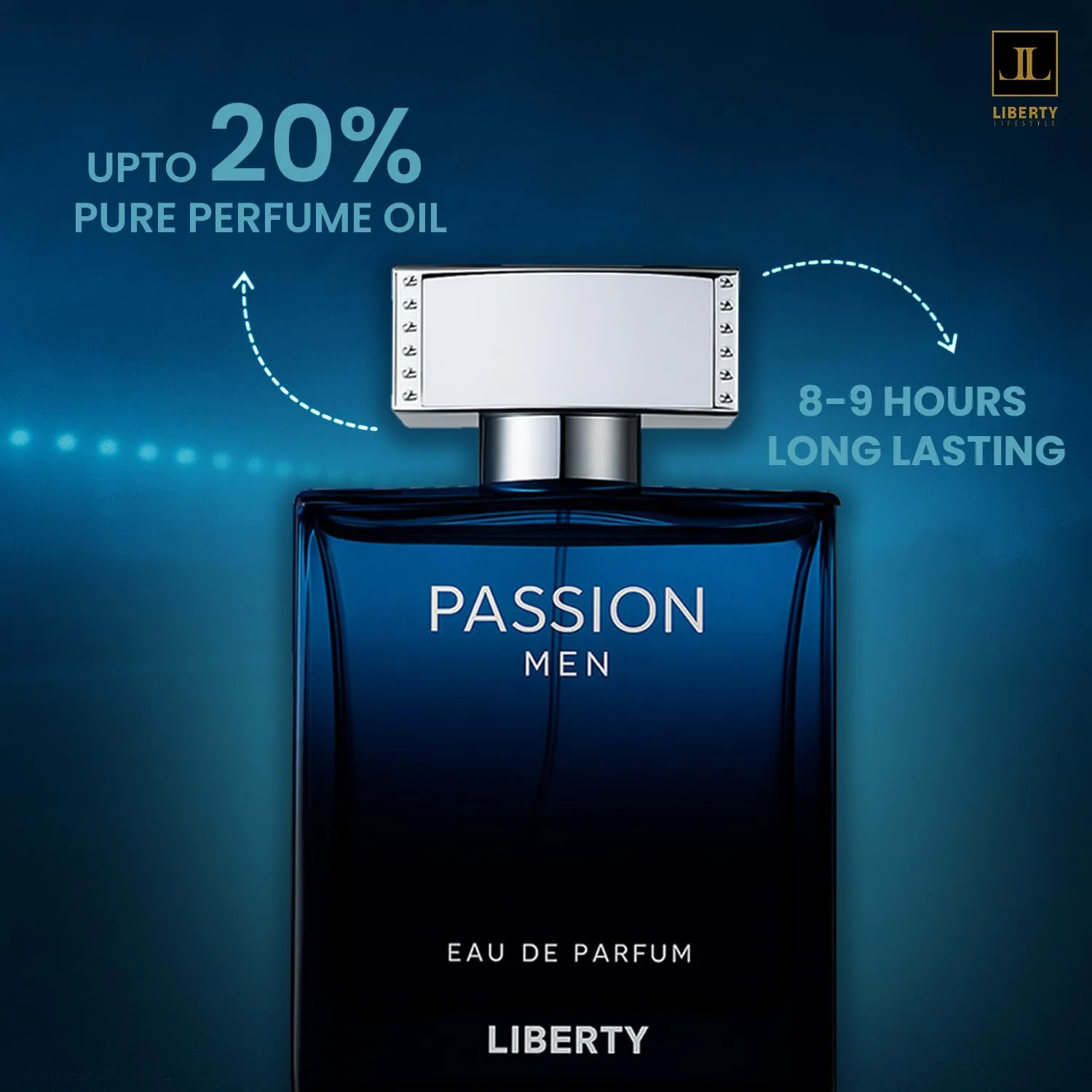 Liberty Luxury Passion Perfume for Men (100ml/3.4Oz), Eau De Parfum (EDP) Spray Long Lasting Smell, Designed in France, Spicy Notes