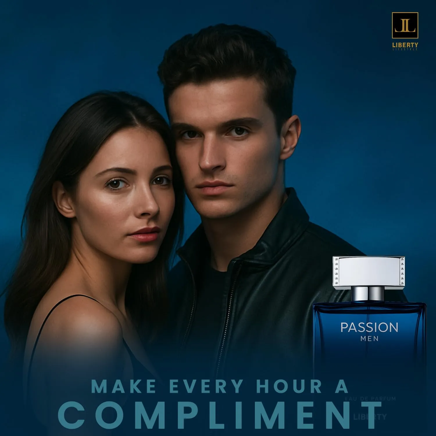 Liberty Luxury Passion Perfume for Men (100ml/3.4Oz), Eau De Parfum (EDP) Spray Long Lasting Smell, Designed in France, Spicy Notes