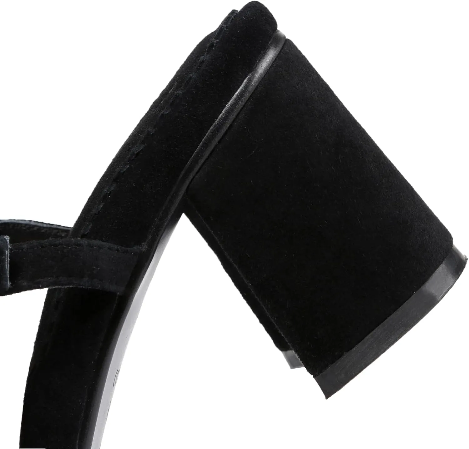 LISYIIZ Womens SS448 Formal Professional Retro Sheepskin Mid Block Heeled Sandals