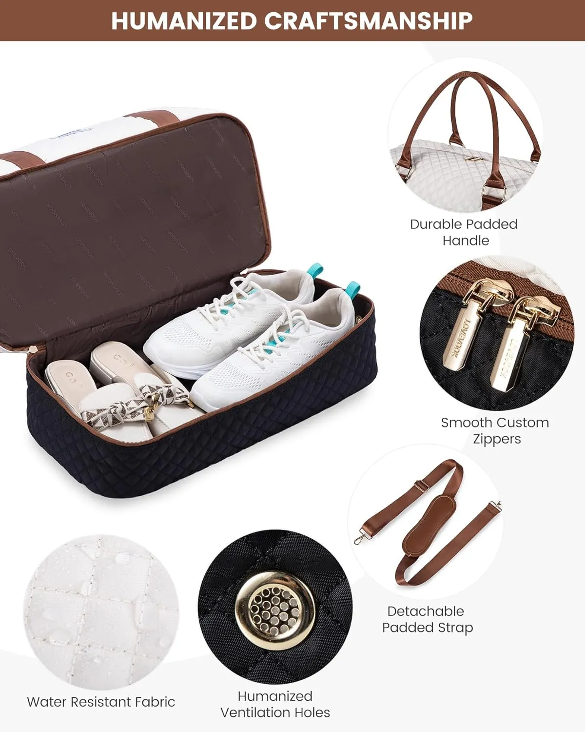 LOVEVOOK Travel Weekender Bag for Women, Carry on Overnight Bag with Shoe Compartment, Travel Duffle Bag Women, Yoga Gym Duffel Bag with Wet Pocket, Hospital Bags for Labor and Delivery, 3 Pcs Set