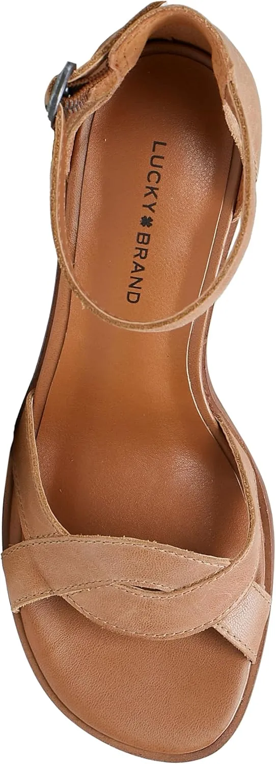 Lucky Brand Women's Sarwa Ankle Strap Heeled Sandal