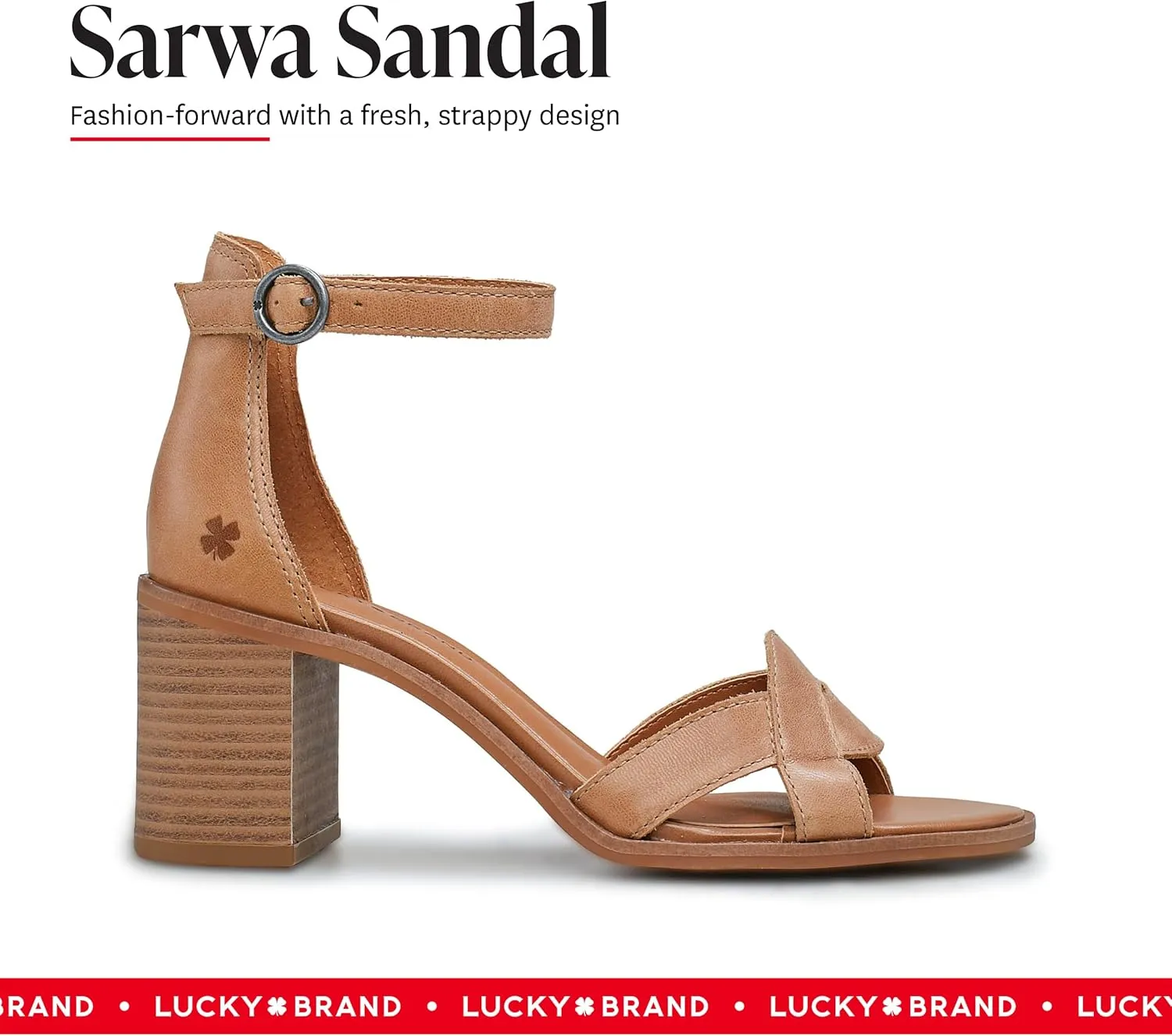 Lucky Brand Women's Sarwa Ankle Strap Heeled Sandal