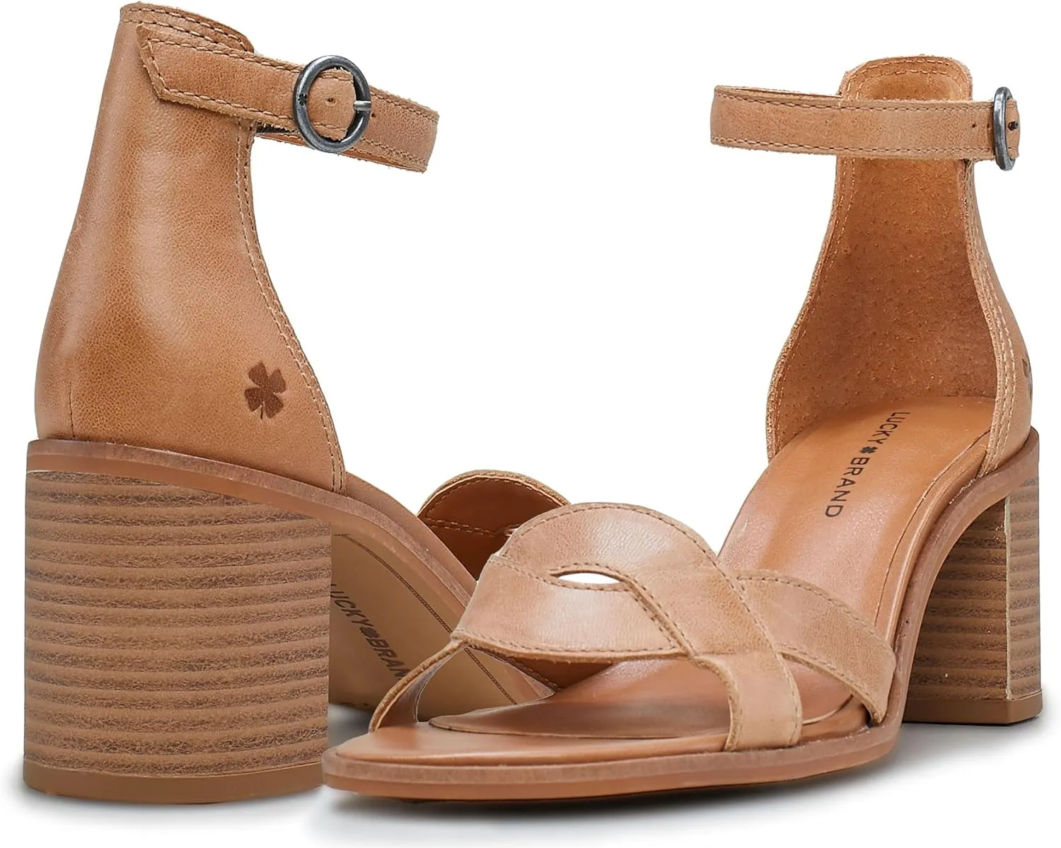 Lucky Brand Women's Sarwa Ankle Strap Heeled Sandal