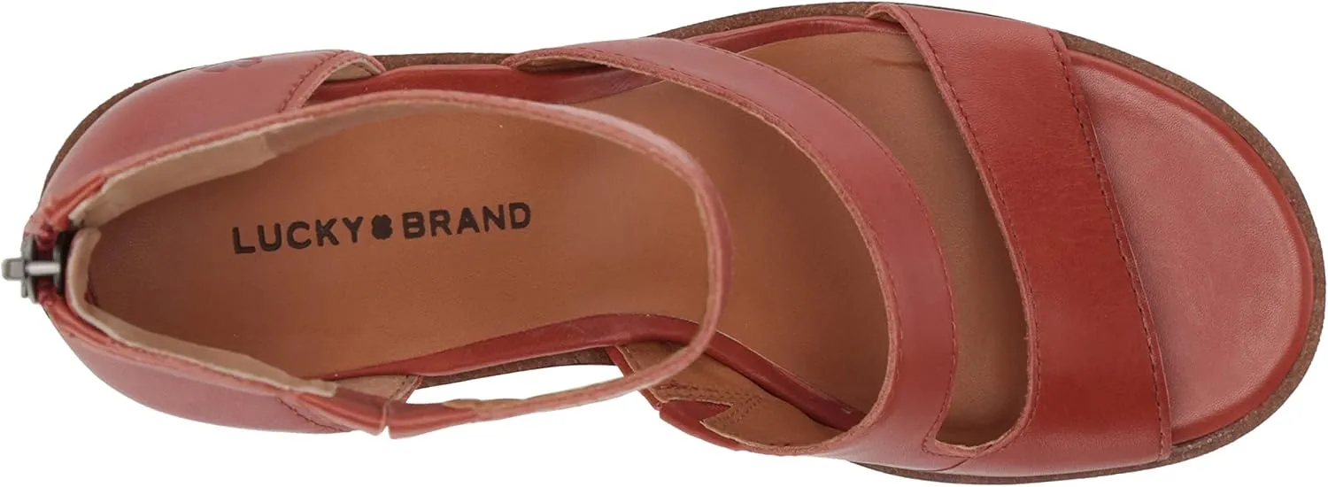 Lucky Brand Women's Valka Ankle Strap High Heel Sandal Heeled