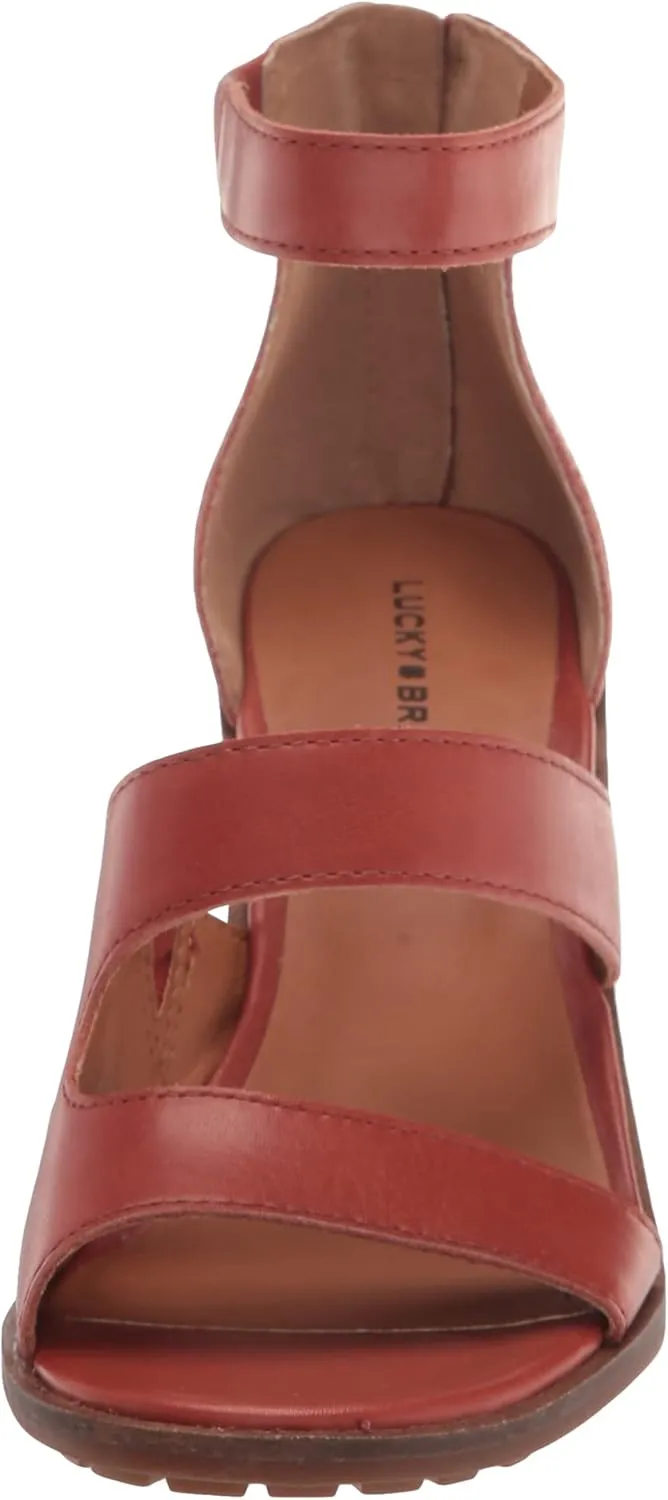 Lucky Brand Women's Valka Ankle Strap High Heel Sandal Heeled