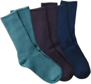 Maggie's Organic Natural Cotton Tri-pack Cushion Crew Socks