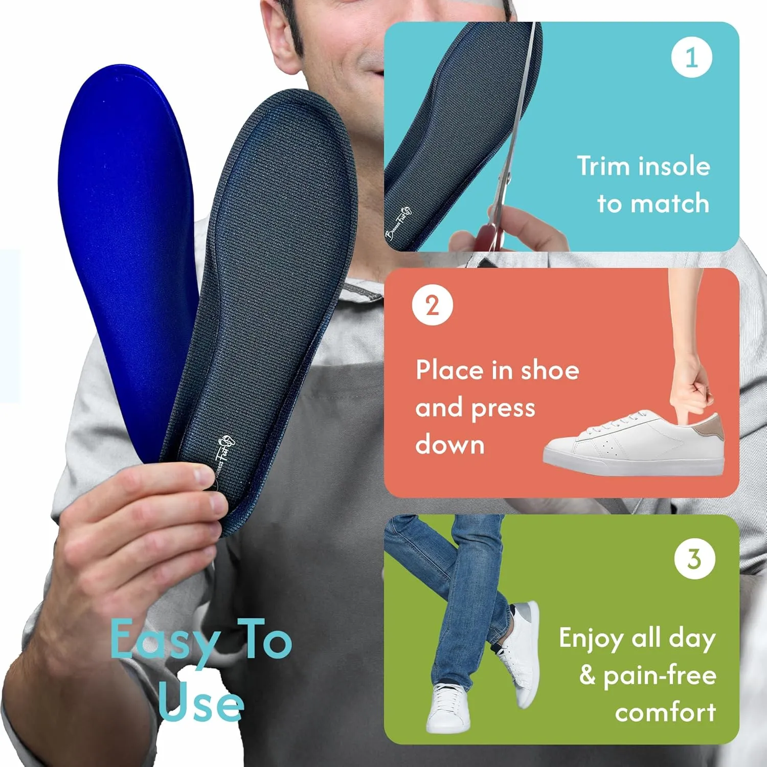 Memory Foam for Women/Men Memory Foam Shoe Inserts for Men/Women Insole Shoe Inserts Shoe Cushions Full Cloud Best Shoe Replacement Insole Plantillas de Zapatos