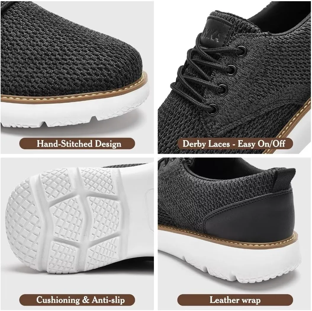 Men's Breathable Mesh Comfortable Business Casual Shoes with Sneakers Design for Long Standing, Office Work, Formal Occasions & Walking