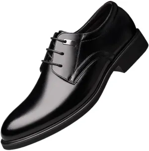 Men's Business Shoes Breathable Lining Lace-ups Shoes Lightweight Non-Slip Rubber Soft Sole Comfortable Leather Upper Dress Shoes for Men(13)