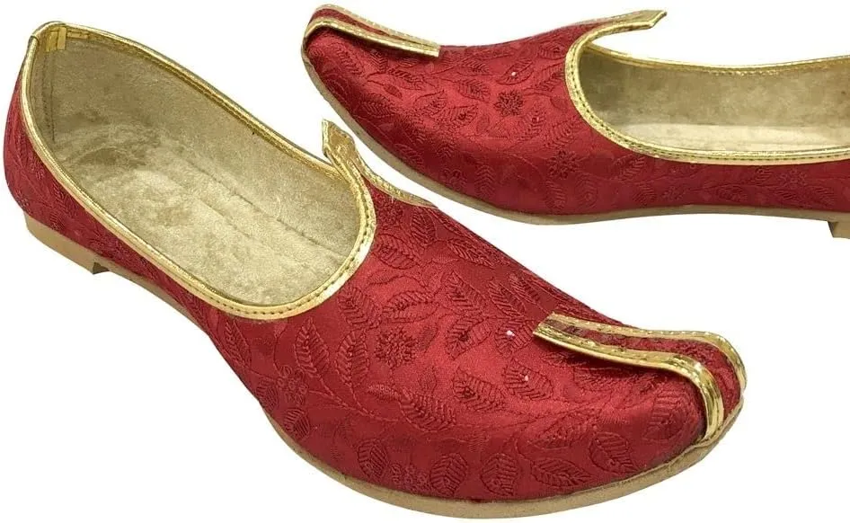 Men's Cream Wedding Shoes Sherwani Punjabi Jutti Traditional Ethnic Flats Mojari Khussa Juti