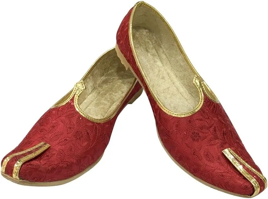 Men's Cream Wedding Shoes Sherwani Punjabi Jutti Traditional Ethnic Flats Mojari Khussa Juti