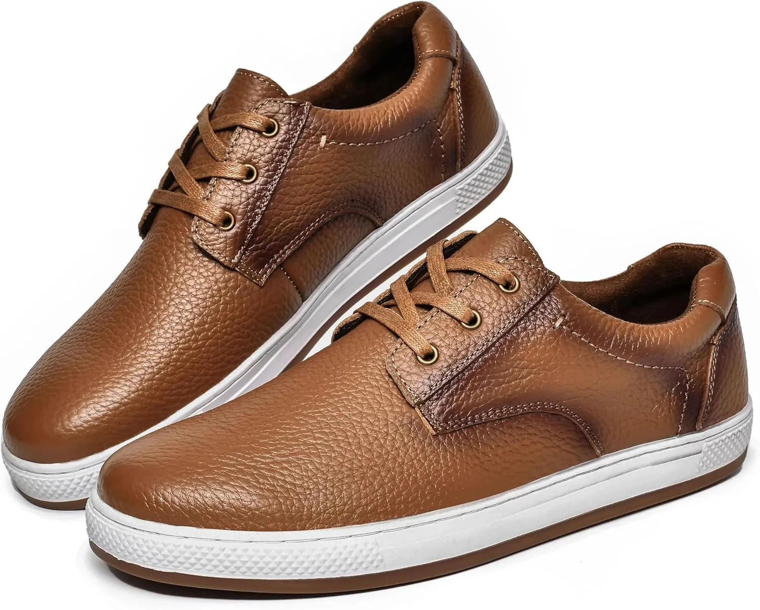 Mens Dress Casual Sneakers Business Casual Shoes Oxford Shoes for Men Mens Brown Dress Shoes Actual Leather Comfortable Mens Casual Oxford Shoe for Bussines Wedding