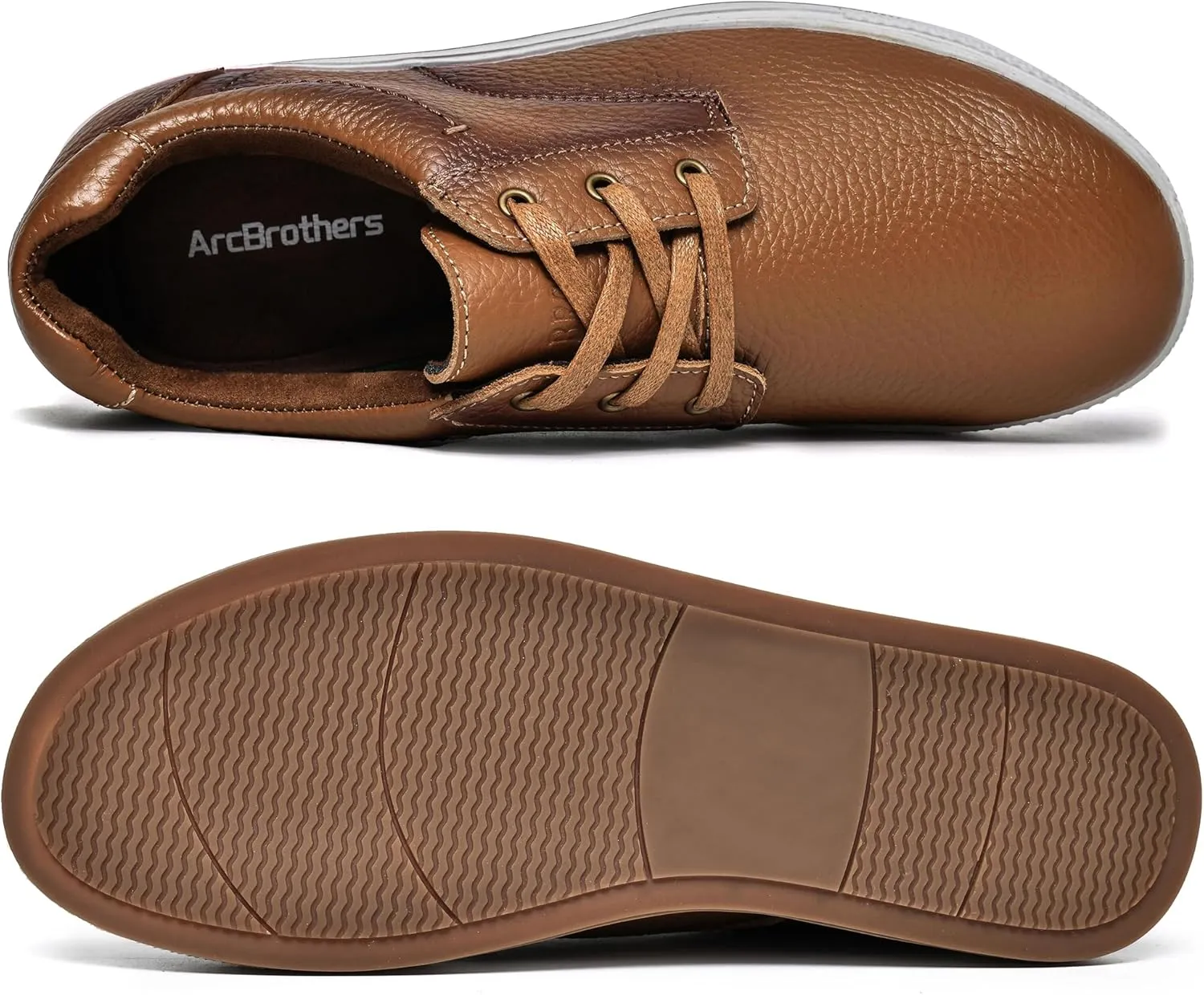 Mens Dress Casual Sneakers Business Casual Shoes Oxford Shoes for Men Mens Brown Dress Shoes Actual Leather Comfortable Mens Casual Oxford Shoe for Bussines Wedding
