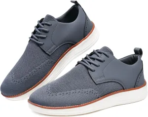 Men's Dress Sneakers Business Casual Dress Oxfords Walking Shoes Lightweight Comfortable Brogue Shoes