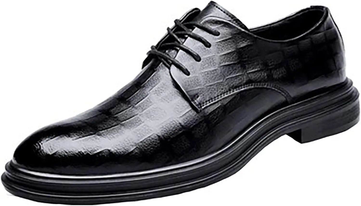 Mens Extra Wide Business Casual Shoes Men's Elevated Business Attire Casual Shoes British Pointed Solid Leather Shoes Men's Dress Shoes Slip On Loafers