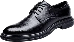 Mens Extra Wide Business Casual Shoes Men's Elevated Business Attire Casual Shoes British Pointed Solid Leather Shoes Men's Dress Shoes Slip On Loafers