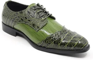Men's Formal Fashion Tuxedo Wedding Lace Up Cap Toe Dress Shoe croco-04