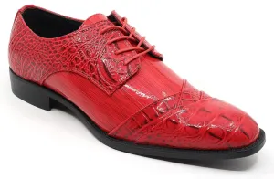 Men's Formal Fashion Tuxedo Wedding Lace Up Cap Toe Dress Shoe croco-04