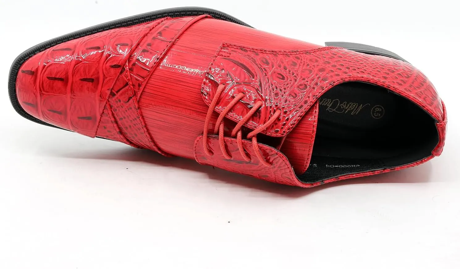 Men's Formal Fashion Tuxedo Wedding Lace Up Cap Toe Dress Shoe croco-04