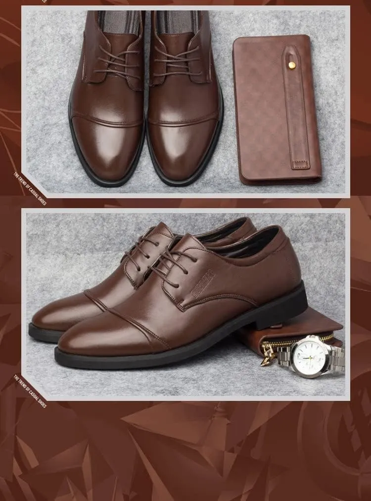 Men's Formal Oxford Comfortable Dress Shoes - Business Wingtip Lace Up Leather Shoes with Classic and Modern Designs