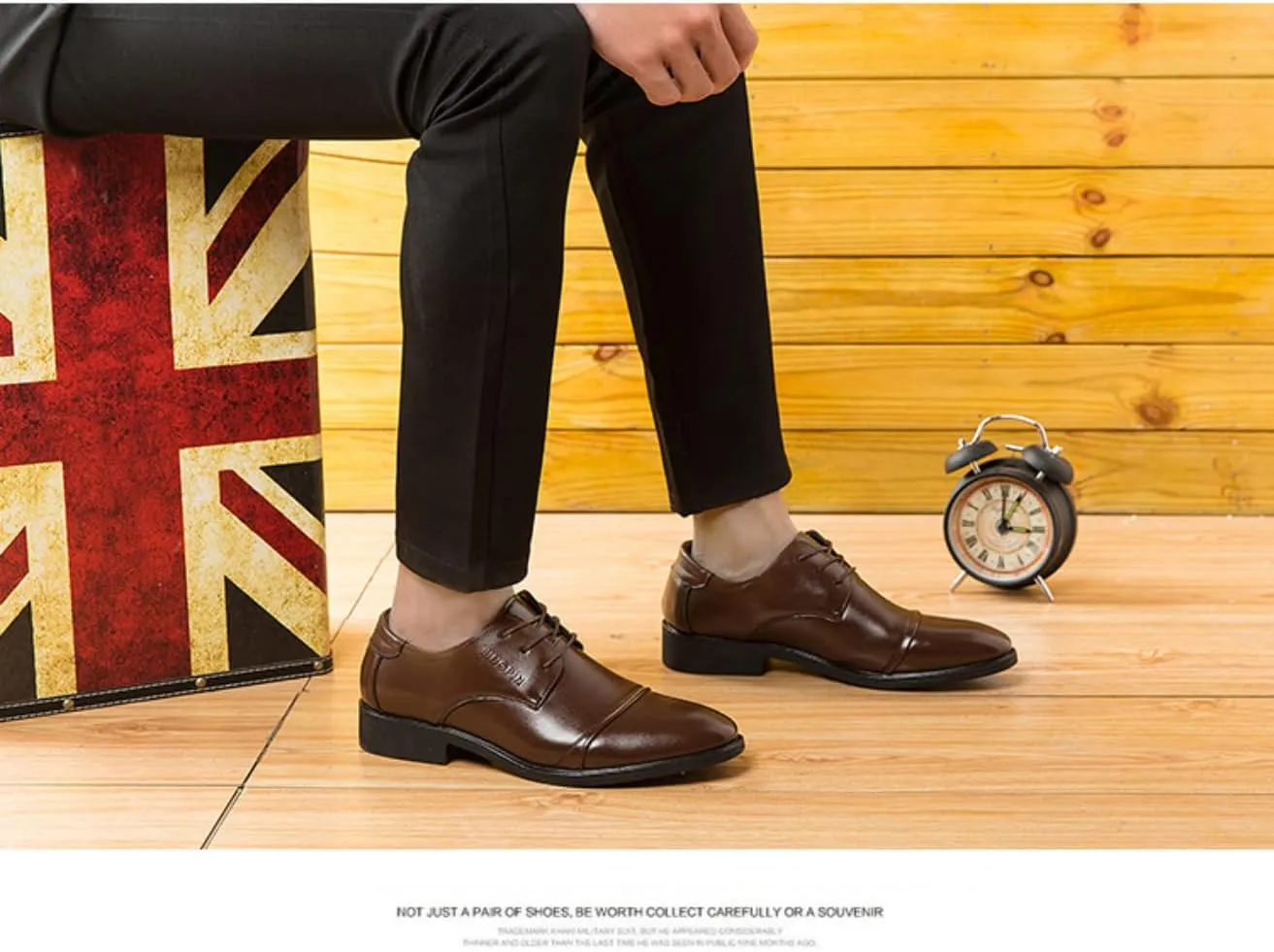 Men's Formal Oxford Comfortable Dress Shoes - Business Wingtip Lace Up Leather Shoes with Classic and Modern Designs