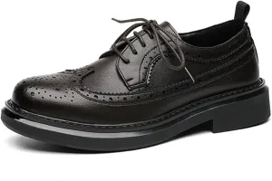 Men's Lace-ups Brogues Classic Oxford Formal Dress Shoes Office Business Wedding Party Shoes