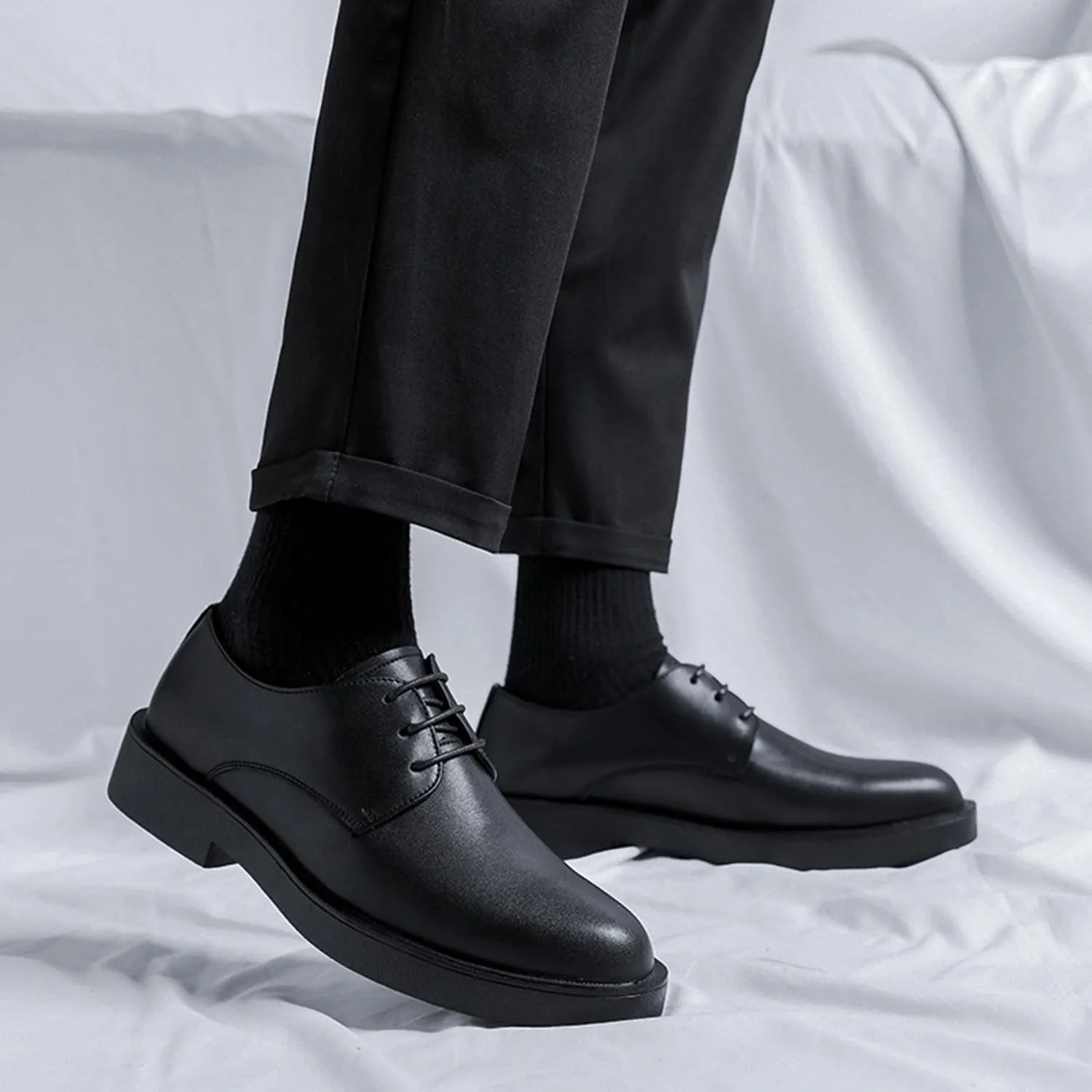 Men's Lace-Ups Classic Oxford Formal Dress Shoes Comfort Business Derby Shoes for Office Work