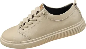 Men's Leather Fashion Sneakers Low Top Lace Up Round-Toe Waterproof Casual Sneake Retro Comfortable Business Oxford Dress Shoes