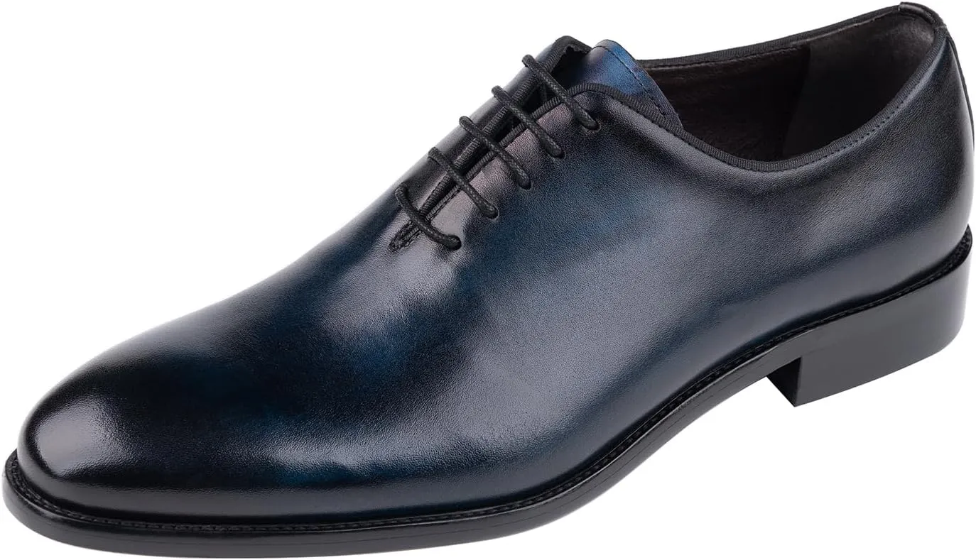 Men's Oxford Formal Fashion Luxury Dress Retro Shoes Genuine Cowhide Leather