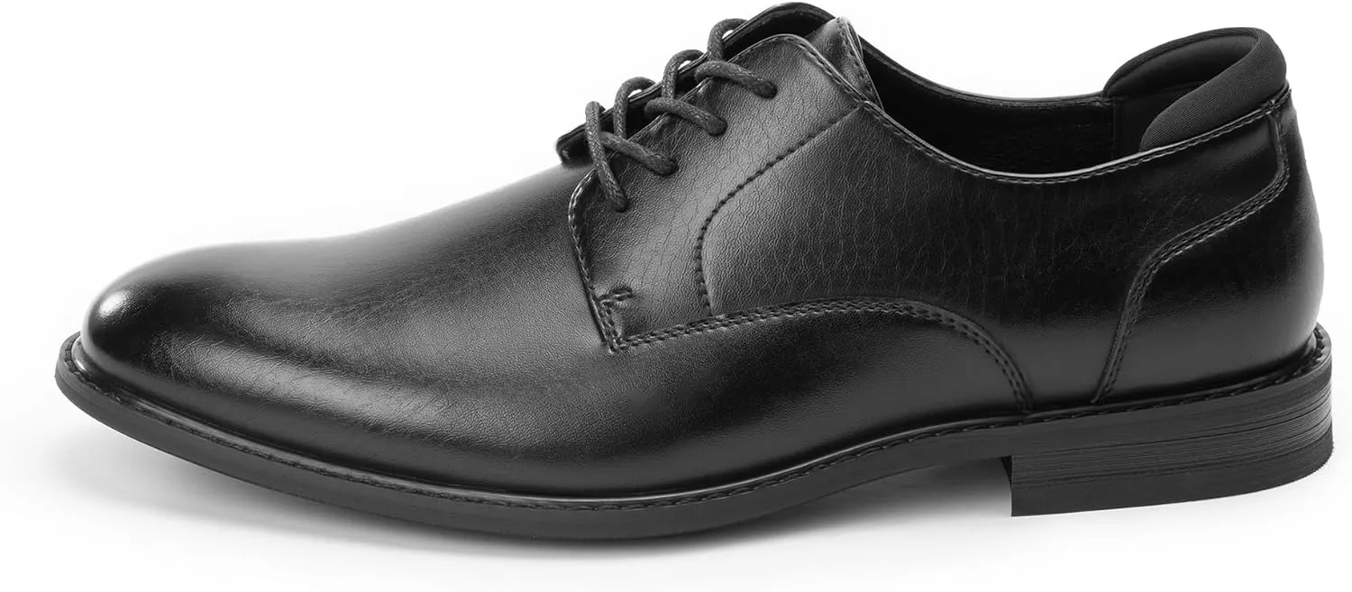 Men's Oxfords Classic Dress Lace Up Shoes, Leather Lined, Heel Pad Design for Formal Occasions