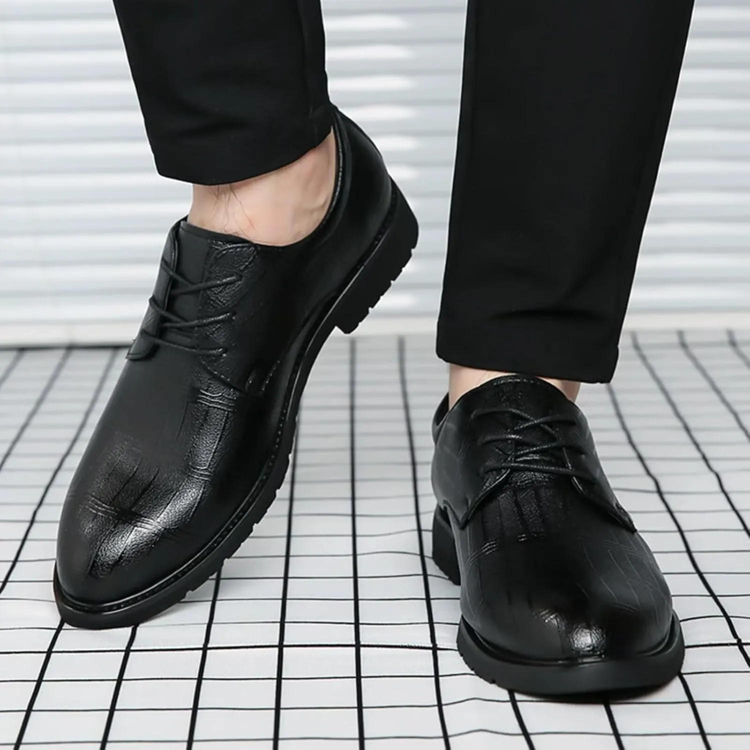 Men's Oxfords Leather Formal Dress Shoes Plus Size