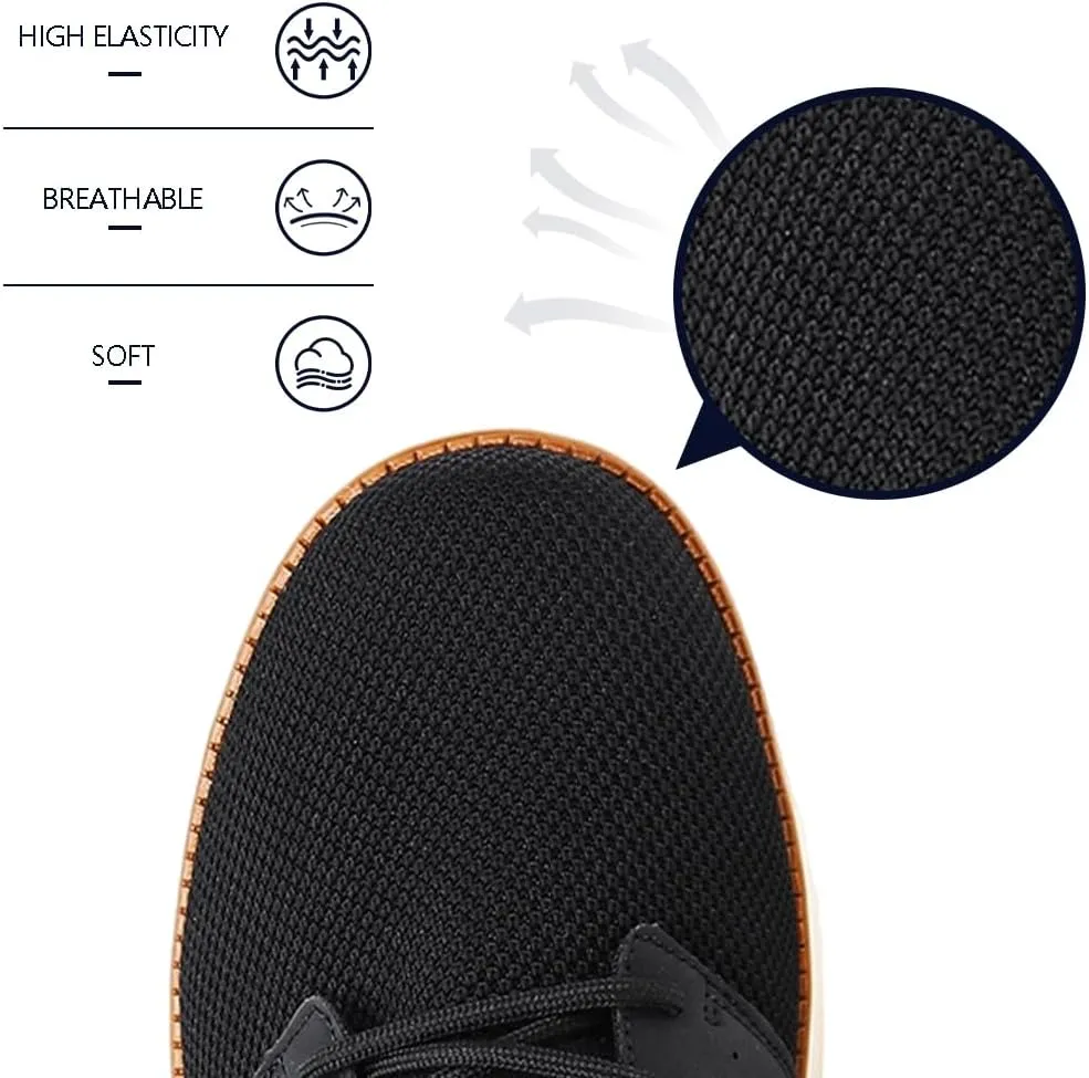 Mens Shoes Men's Fashion Dress Mesh Sneakers Men Walking Business Oxfords Lace-Up Shoes for Men Footwear