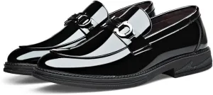 Men's Slip-On Leather Loafer Formal Business Casual Comfortable Dress Shoes for Men Mens Breathable Wingtip Brogue