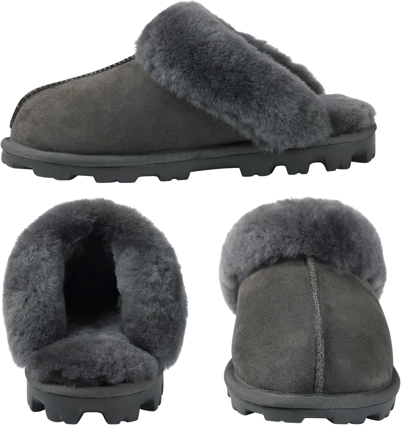 MH MYLUNE HOME Australian Sheepskin Slippers for Women - Luxuriously Soft and Sturdy, Ideal for Indoor and Outdoor Use - Shearling and Sheepskin Mule Slippers for Women