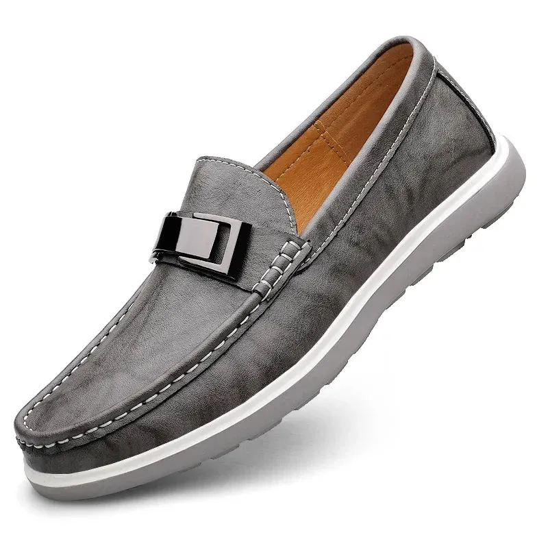 Mocassim Masculino de Couro Casual Loafer Verão