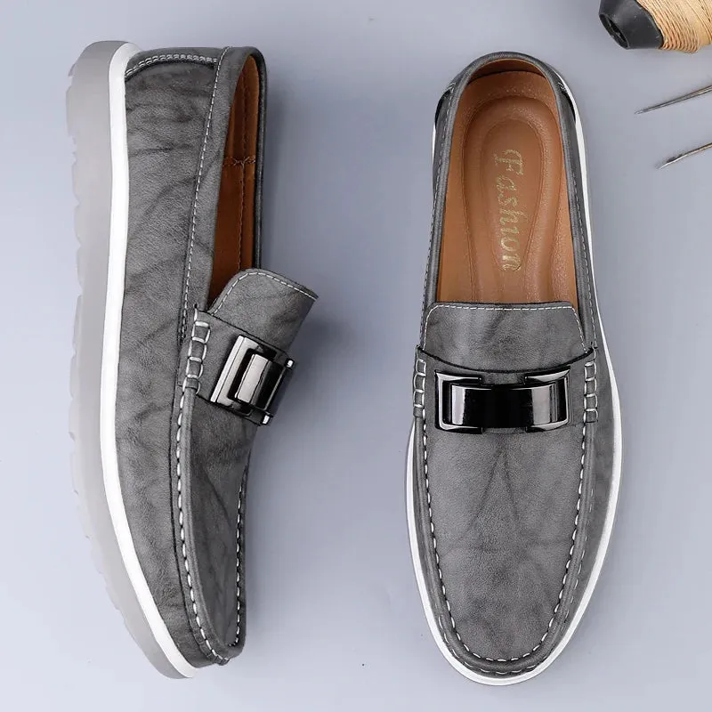 Mocassim Masculino de Couro Casual Loafer Verão