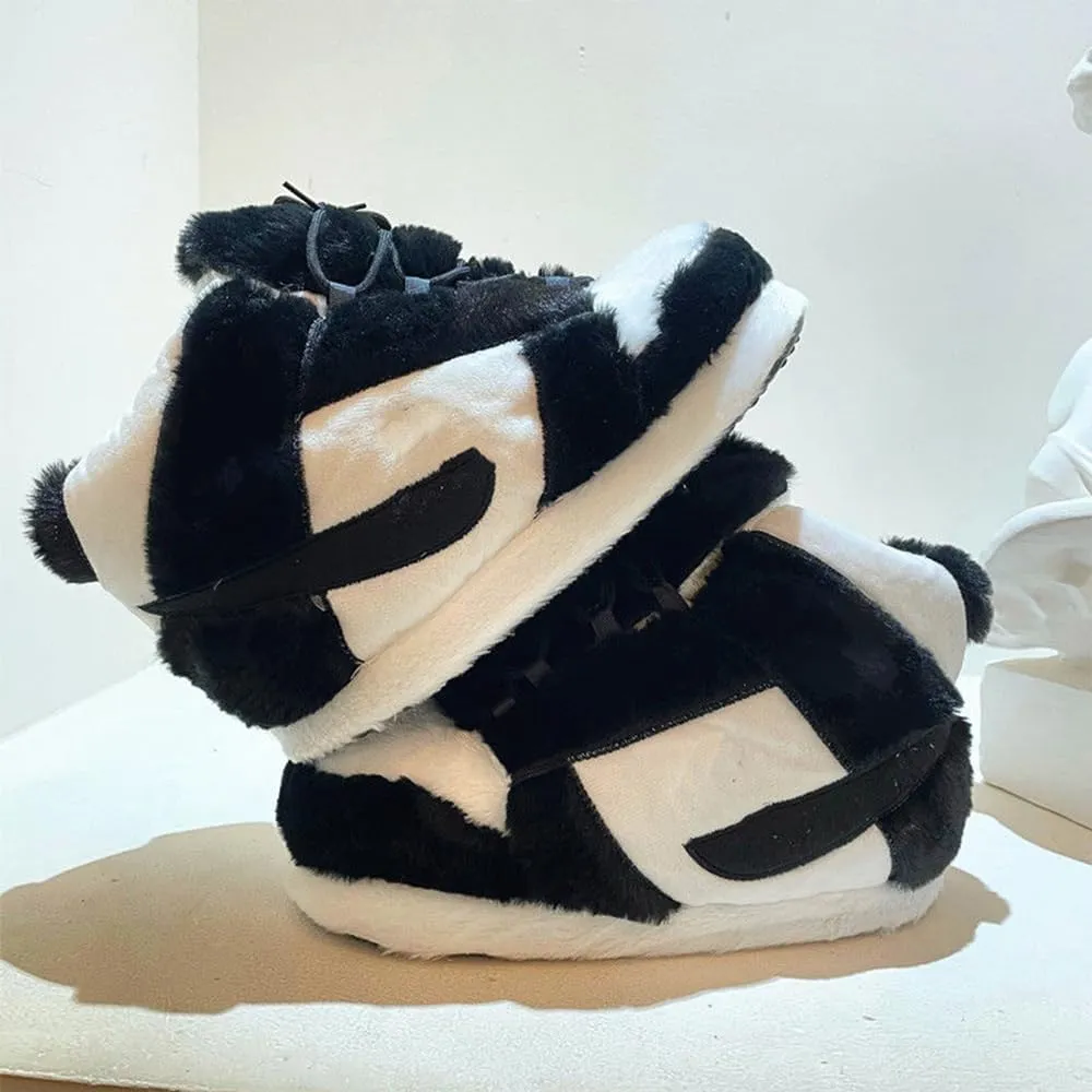 MOLERFO Sneaker Slippers Non Slip Sole Indoor House Plush Slippers Unisex Indoor Floor Cotton Shoes