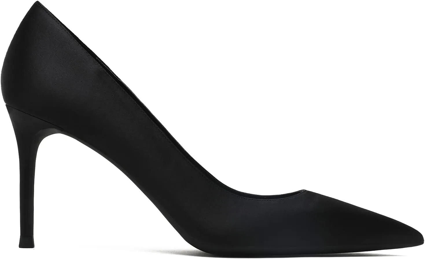 MOOMMO Women Classic High Heels Pumps Shoes Pointed Toe Slip On Satin Heels Stiletto Dress Shoes Pointed Closed Toe 3" Kitten Heel Sandals Office Ladies Bridal Wedding Party Formal Basic 4-13 M US