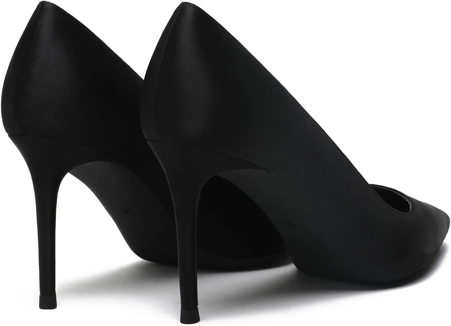 MOOMMO Women Classic High Heels Pumps Shoes Pointed Toe Slip On Satin Heels Stiletto Dress Shoes Pointed Closed Toe 3" Kitten Heel Sandals Office Ladies Bridal Wedding Party Formal Basic 4-13 M US