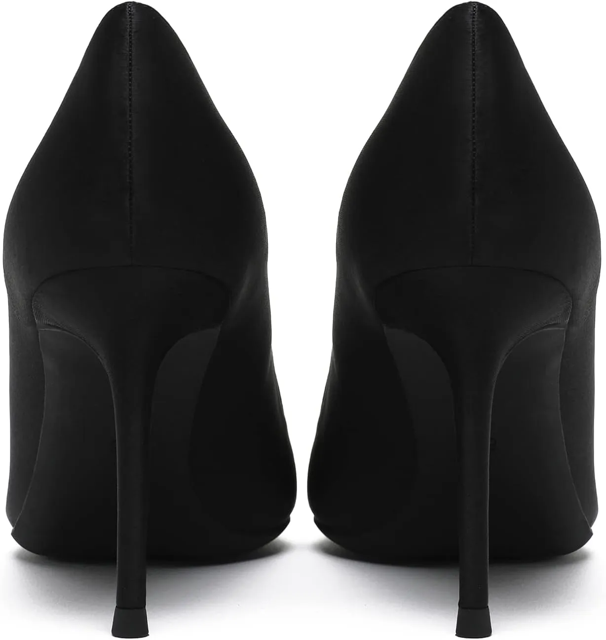 MOOMMO Women Classic High Heels Pumps Shoes Pointed Toe Slip On Satin Heels Stiletto Dress Shoes Pointed Closed Toe 3" Kitten Heel Sandals Office Ladies Bridal Wedding Party Formal Basic 4-13 M US