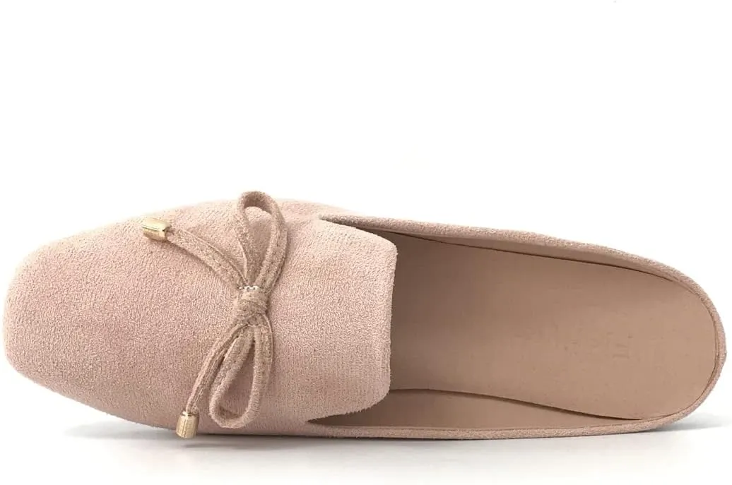 Mule Loafers for Women Flats Bowknot Slip On Slides Open Back Summer Casual Shoes