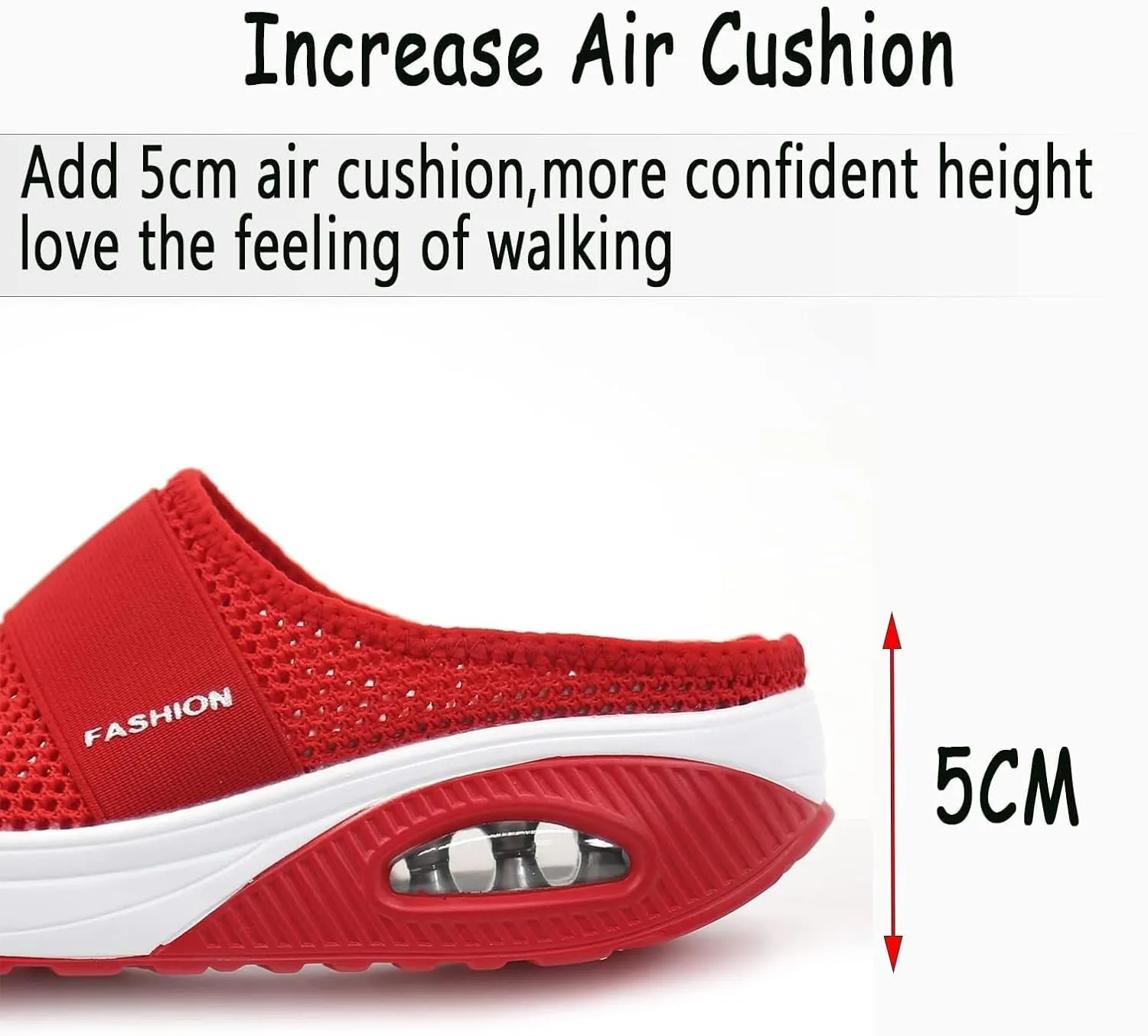 Mules for Women 2025 Backless Walking Sneakers Summer Slip-On Mule Shoes Mesh Air Cushion Orthopedic Diabetic Shoes with Arch-Support Open Back Slip On Shoes Breathable Slippers Closed Toe Slides