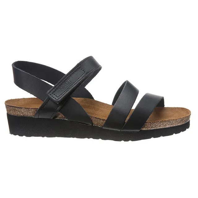 Naot Kayla Black Leather Sandal (Women's)
