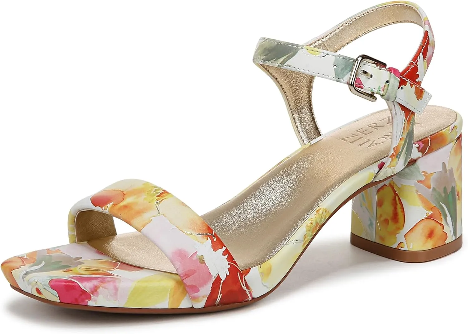 Naturalizer womens Izzy Block Heel Ankle Strap Sandal